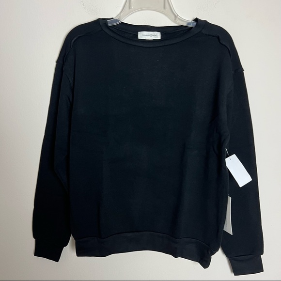 NWT Treasure & Bond Raw Edge Oversized Pullover Sweatshirt - Picture 4 of 10